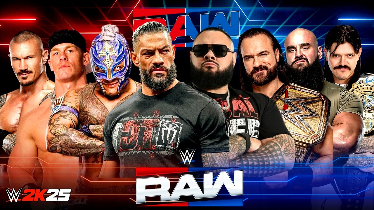 WWE Роман Рейнс, Рей Мистерио, Джон Сина, Рэнди против Бронсона, Дрю Макинтайра, Брауна Доминика ...