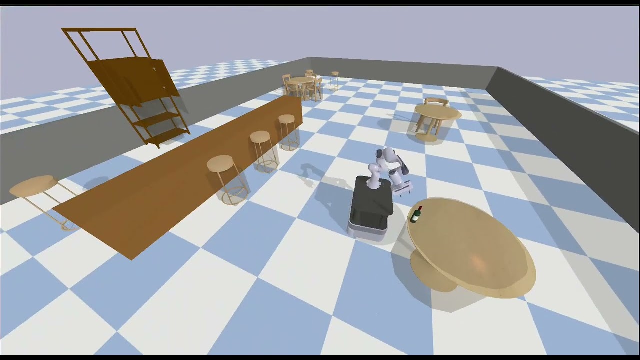 Bartender robot - Pick-Place task with Dynamic Obstacles