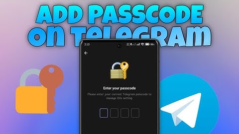 Turn On Telegram Passcode || Tech Wash