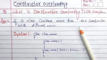 Constructor Overloading in C++ | Syntax and Example of Constructor Overloading in C++