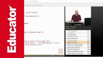 JavaScript: Error Handling