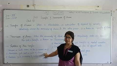 #Std 12th #SPCC #Ch 2 Transfer And Transmission Of Shares #Part 1 #Charmi Kotecha