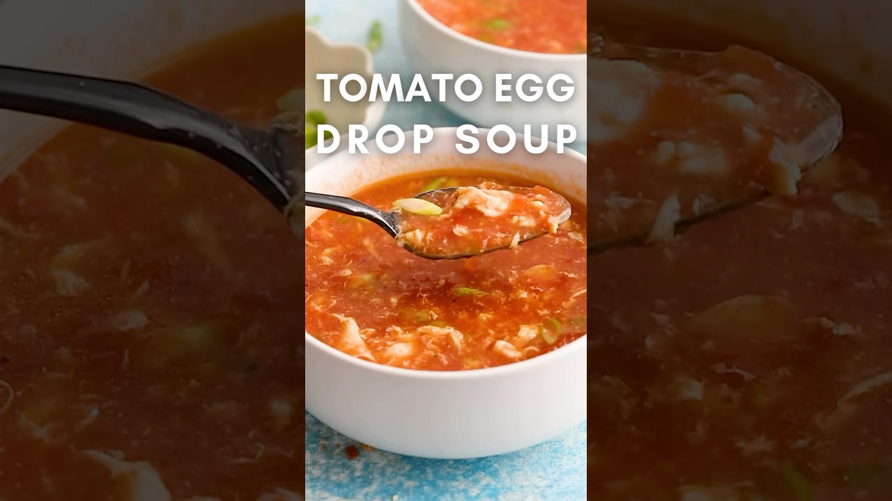Quick & Easy Tomato Egg Drop Soup 