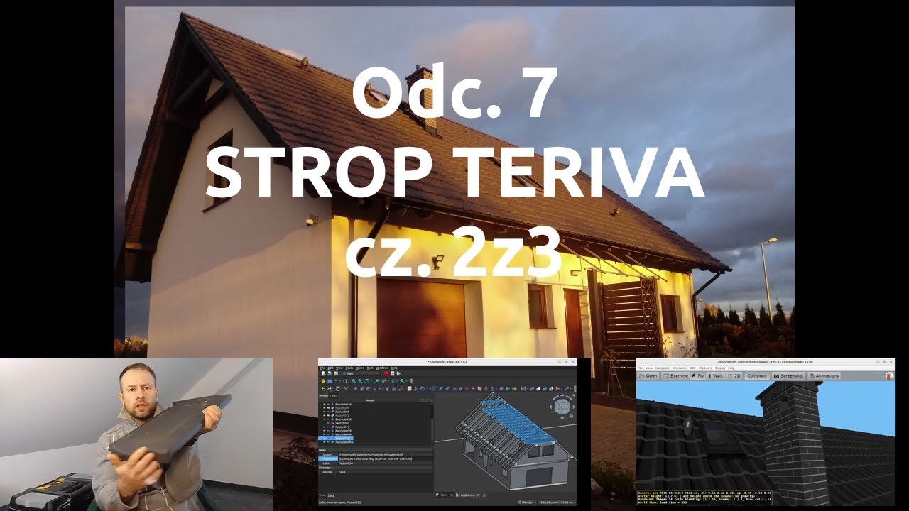 Odc. 7 - STROP TERIVA cz. 2z3 | Jak wymodelowałem swój dom w FreeCAD