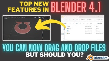You can now drag and drop in Blender 4.1!  But should you?