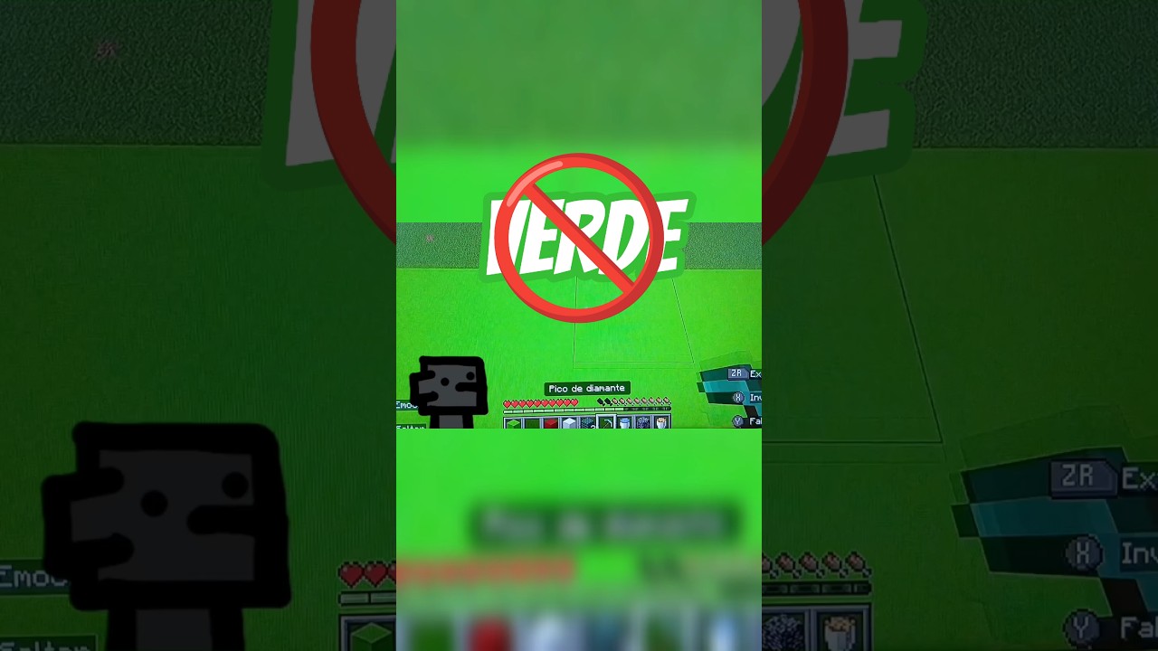 MINECRAFT pero si toco el color 🟢 se ACABA el VIDEO #minecraft #verde