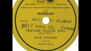 Dave Stogner & His Hayride Gang "Feather Pillow Rag" (1951) Western Swing country western 78 rpm