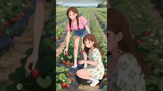 Daily Routine Of Picking Strawberries With My Bestie