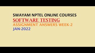 Software Testing NPTEL Assignment Answers  JAN-2022 Unit 4 Week 2 | NPTEL | SWAYAM | ONLINE COURSE screenshot 3