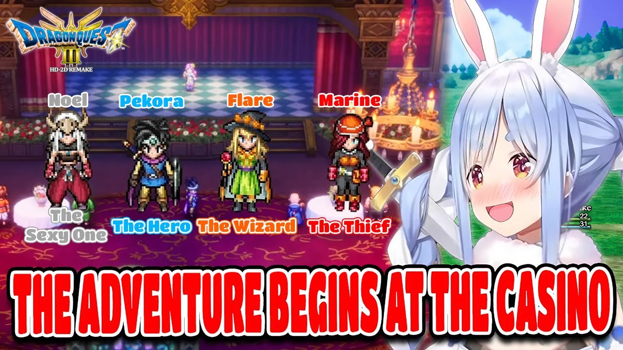 Pekora Reaction When She Found Out The Adventure Starts At The Casino Dragon Quest 3 Remake Hololive