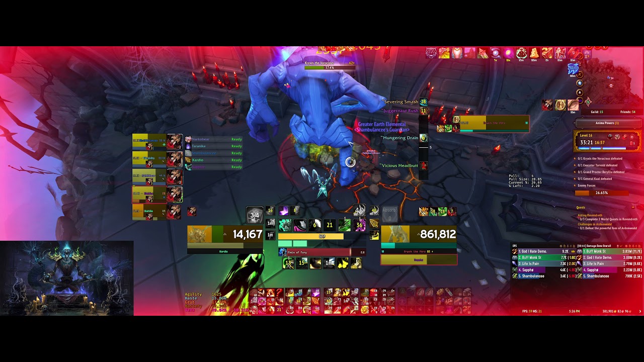 Sanguine Depths +16 - Necrolord Windwalker Monk PoV 9.1