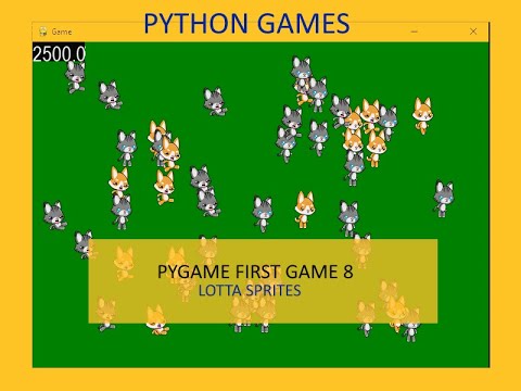 Pygame First Game - Part 8: many sprites at once