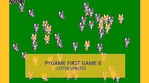 Pygame First Game - Part 8: many sprites at once