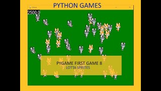 Pygame First Game - Part 8: many sprites at once