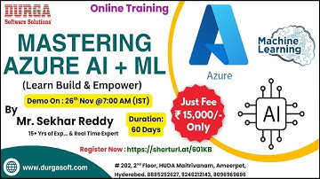 Mastering AZURE AI + ML Online Training @ DURGASOFT
