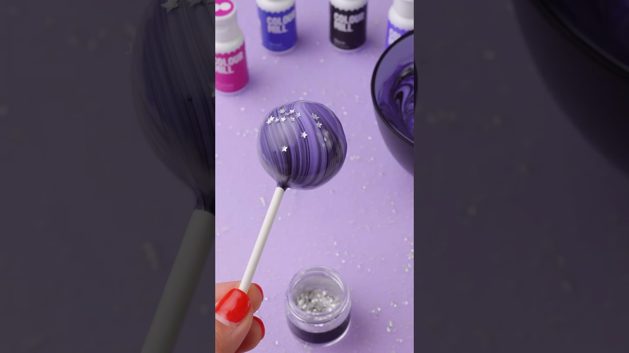 Galaxy Marble Cake Pop 💫 ​⁠