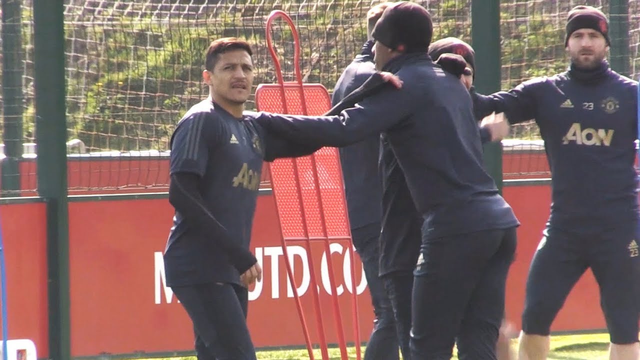 Manchester United Train Ahead Of Their Huge Champions League Quarter-Final Clash With Barcelona