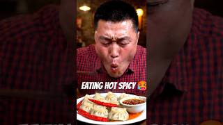 Hot and Spicy momos and chilli #spicy #asmr #sound #mukbang