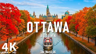 Autumn in Ottawa 4K 🍁 Rideau Canal, City Parks and Golden Forests in Fall Colors