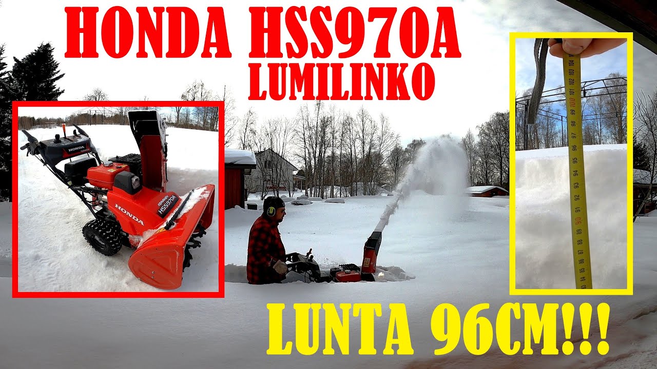 Kesämökille tie auki. HONDA HSS970A lumilinko / Honda snow blower 96cm snow