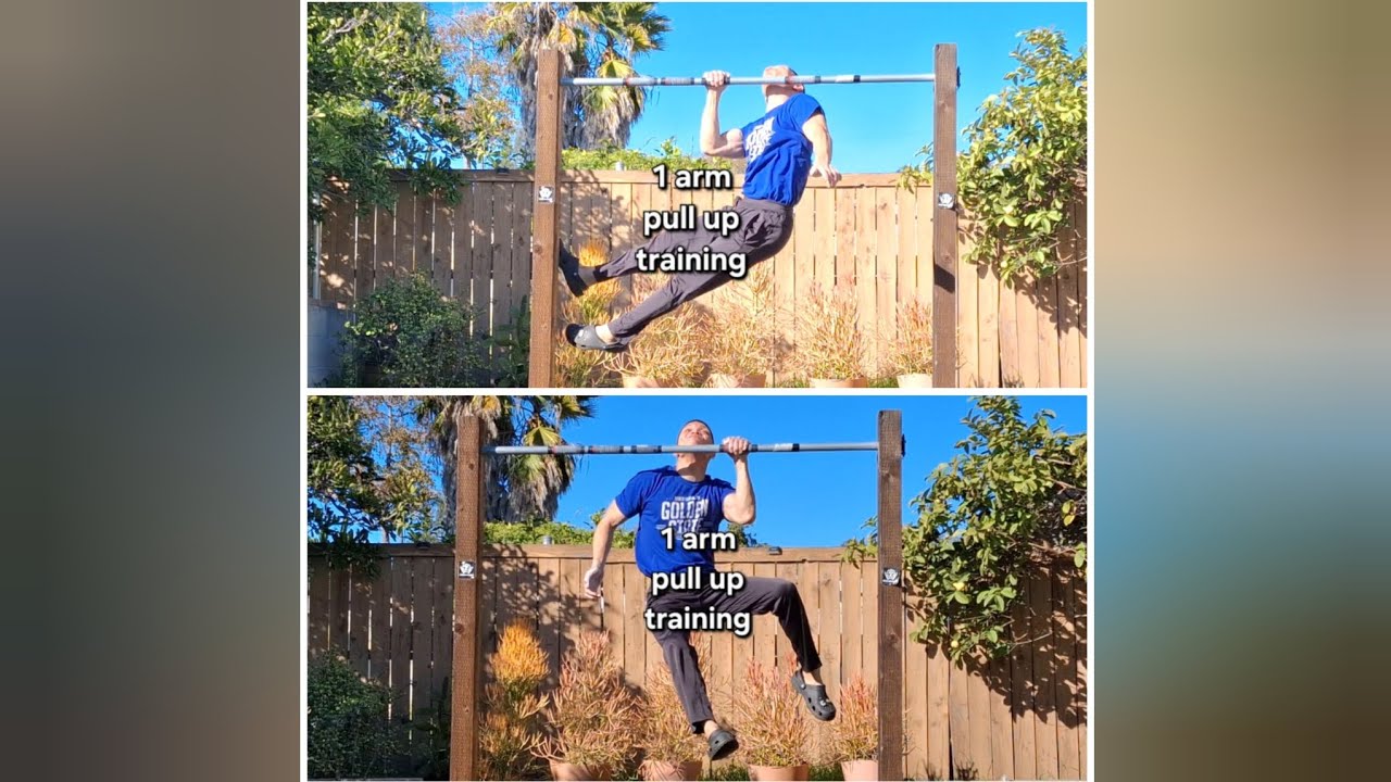 1 arm pull up training!