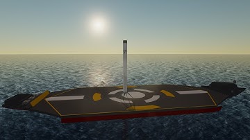 SSS Hawk Targeted Drone Ship Landing - SimpleRockets 2