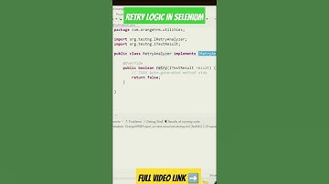 Retry logic in selenium | rerun test cases in selenium | Selenium framework from scratch