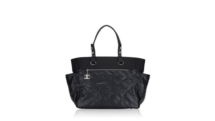 CHANEL Paris Biarritz Large Shoulder Tote Bag (Black Leather