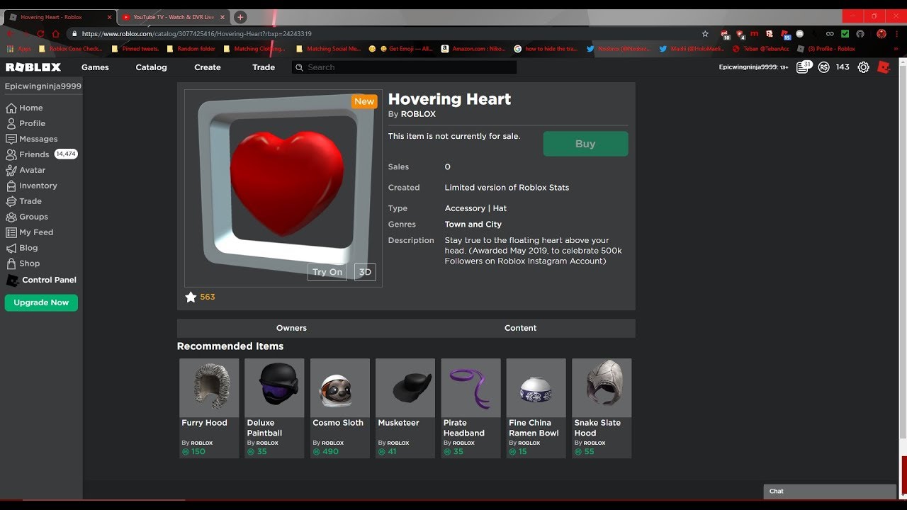 New Promo Code How To Get The Hovering Heart Roblox Youtube