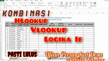 VLOOKUP HLOOKUP LOGIKA IF - Rumus Kombinasi Microsoft Excel Soal Ujian Komputer Perangkat Desa Admin