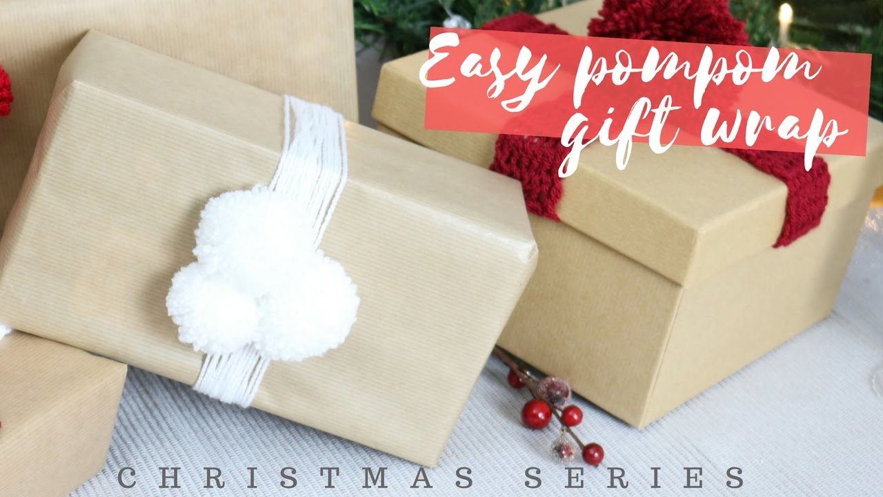 Easy pom-pom gift wrap | Bella Coco Crochet