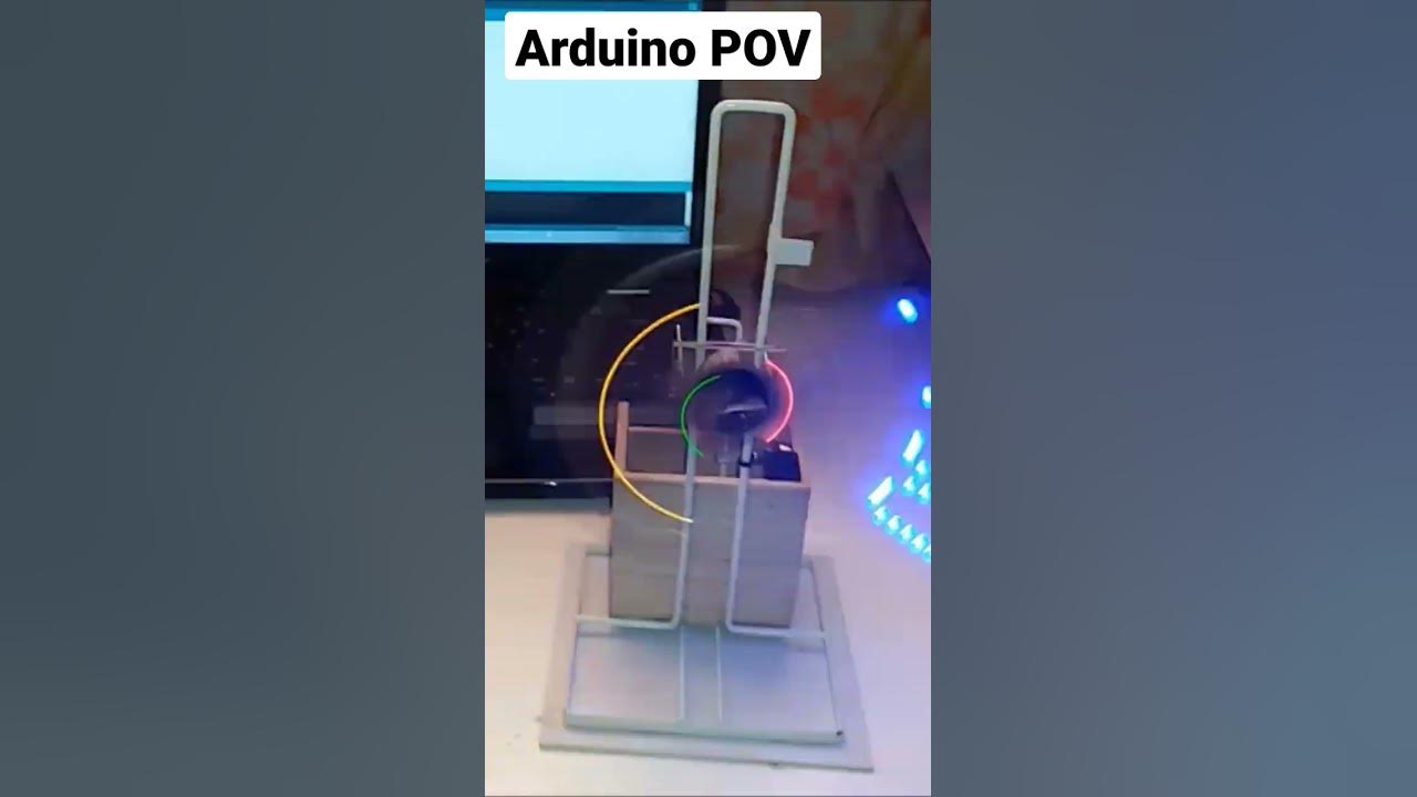 Arduino Rotating LED Display That Prints Text on Air - YouTube