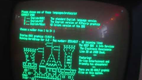 Calling The Keep BBS via 2400 baud external modem and a TRS-80 Data Terminal 