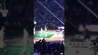 Giannis Warms Up During Ja Rule Halftime Show