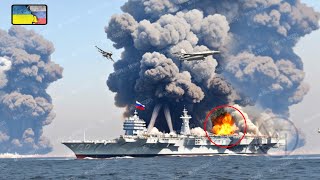 Horrifying Moment, Russian Aircraft Carrier Containing 250 Secret Jets Destroyed by US F16