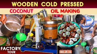 How? Cold Pressed Coconut Oil Making? Marachekku Oil Manufacturing | Factory Explorer