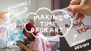 art vlog ★ printing at home, tattoo designs, mini japan haul