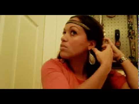 How To Wear The Hippie Headband Creative Updo Tutorial Youtube