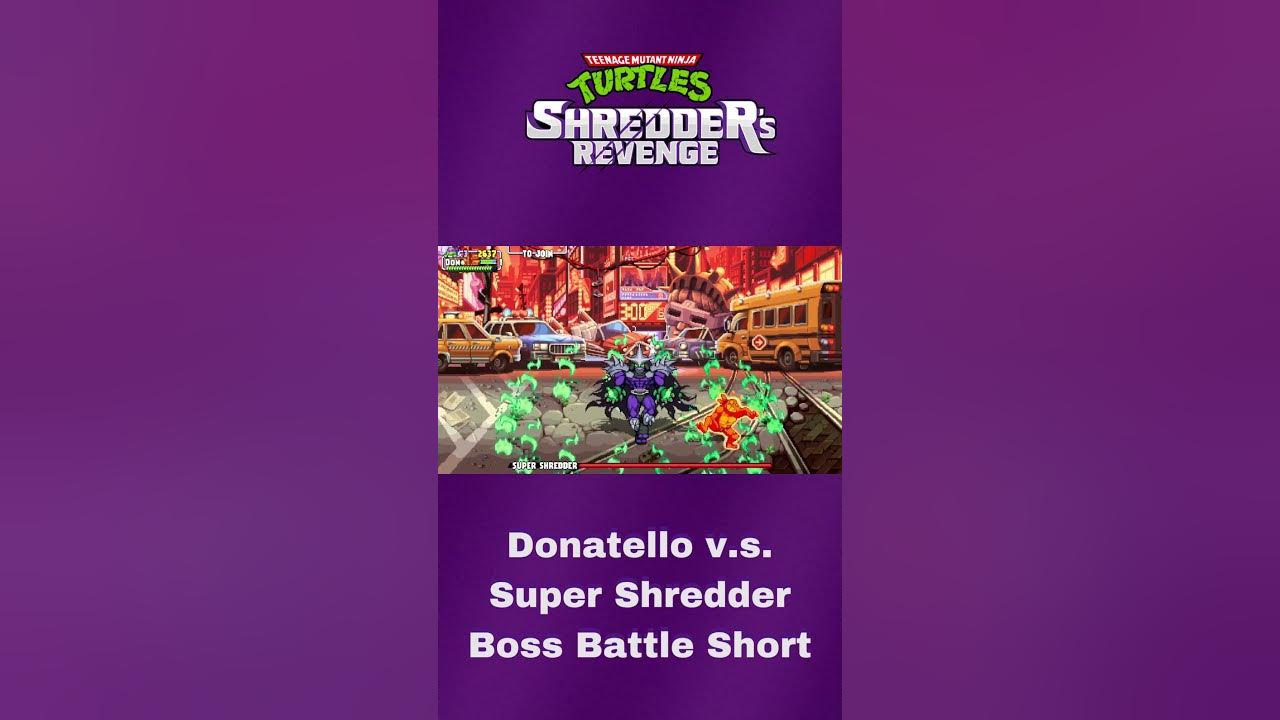TMNT Shredder's Revenge Donatello v.s. Super Shredder Boss Battle