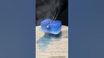 1000°C RED HOT BALL VS BLUE ICE #asmr #experiment  #satisfying #stretch #usa #asmrsounds #youtube