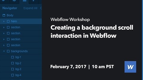 Creating a background scroll interaction in Webflow