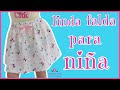 Como hacer falda para niña paso a paso ✨