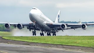 (4K) Great Plane spotting day at Liège airport (LGG/EBLG) -Spray, close-up action and heavies!