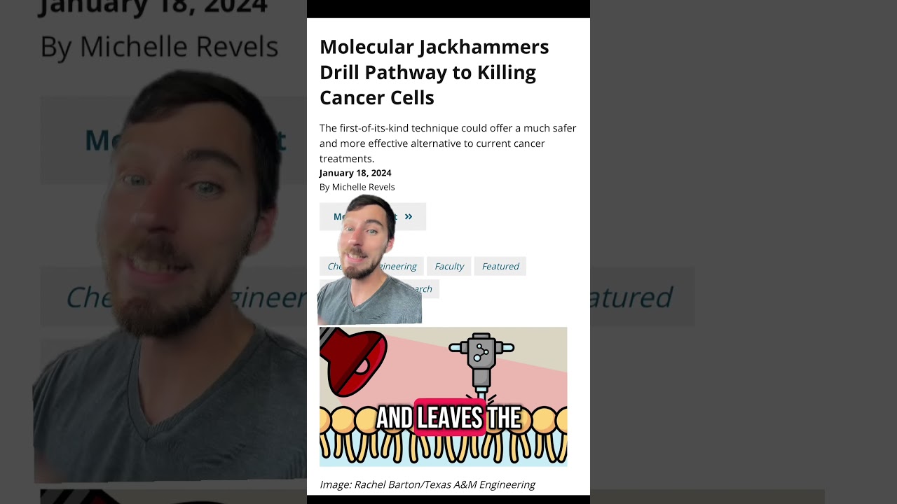 Developed a molecular jackhammer a groundbreaking new tool that shakes cancer cells to death