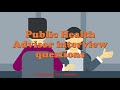 Public health advisor interview questions