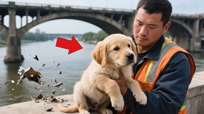 A River Worker Found a Golden Puppy Hurled from a Bridge What He Did Next  Shocked Everyone - YouTube