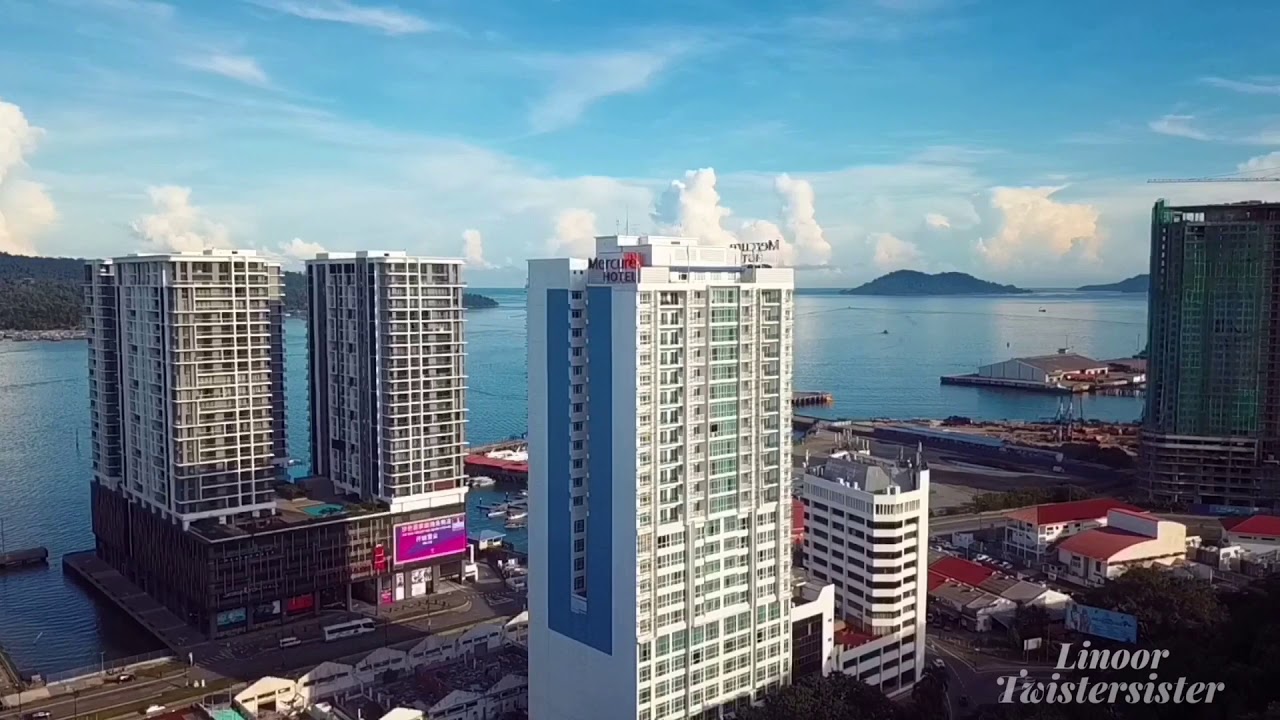 Bandar kota kinabalu aerial view