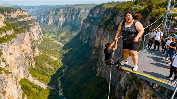 Bungee Jumping With Rope In Beautiful Place:Asmr Bungee Jumping