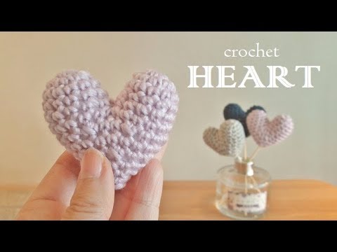 かぎ針編み バレンタインぷっくりハートのあみぐるみ 코바늘 하트 뜨기crochet Valentine Heart Youtube