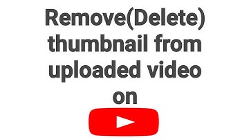 How to remove thumbnail from uploaded YouTube video|Delete thumbnail|My class my lecture.
